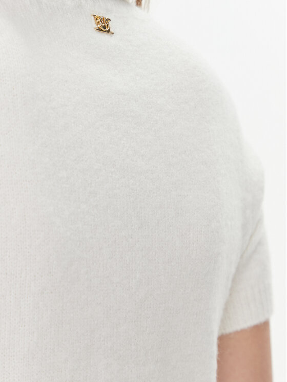 PINKO Pinko Sweter Medusa 102016 A18O Écru Slim Fit