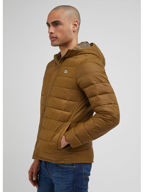 Lee Lee Kurtka przejściowa LIGHT PUFFER JACKET Brązowy Regular Fit