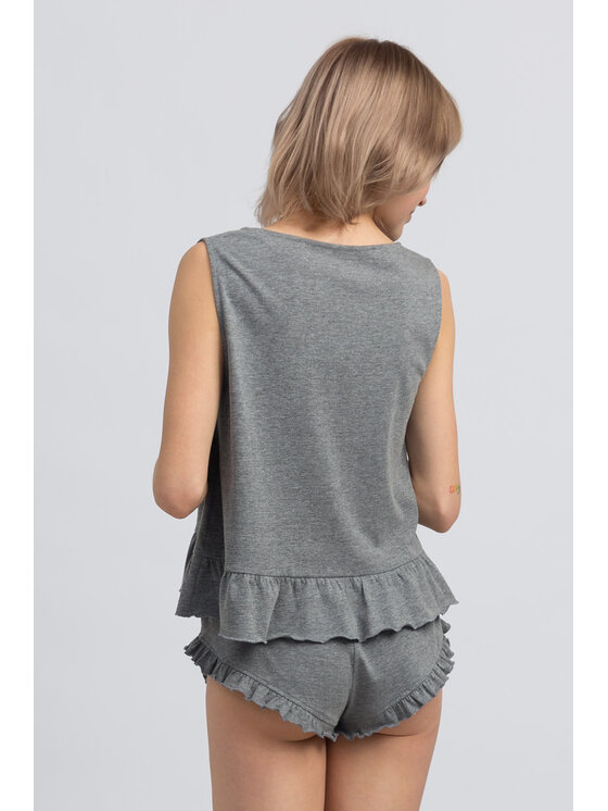 LaLupa LaLupa Koszula nocna LA052 Szary Comfortable Fit