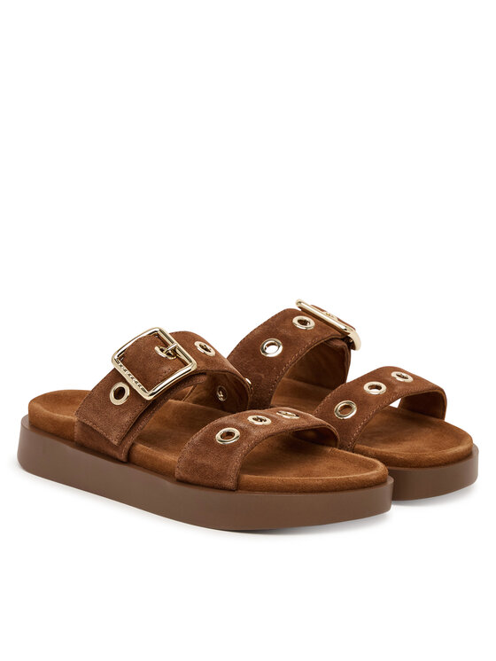 Inuikii Inuikii Παντόφλες Tilda Buckle 1004.003.0631 Σκούρο καφέ