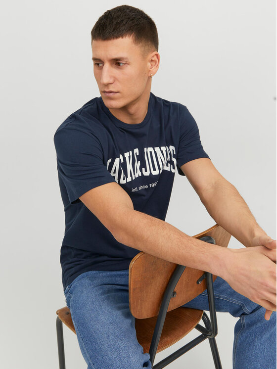 Jack & Jones Jack & Jones T-Shirt Josh 12236514 Granatowy Relaxed Fit