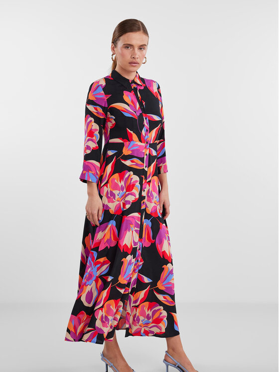 YAS YAS Hemdkleid 26030726 Bunt Regular Fit