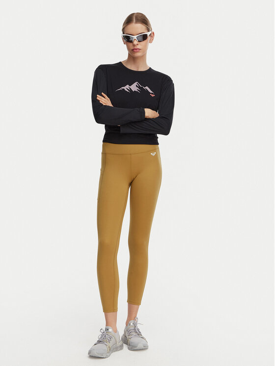 Roxy Roxy Colanți Heart Into It Ankle ERJNP03690 Verde Slim Fit