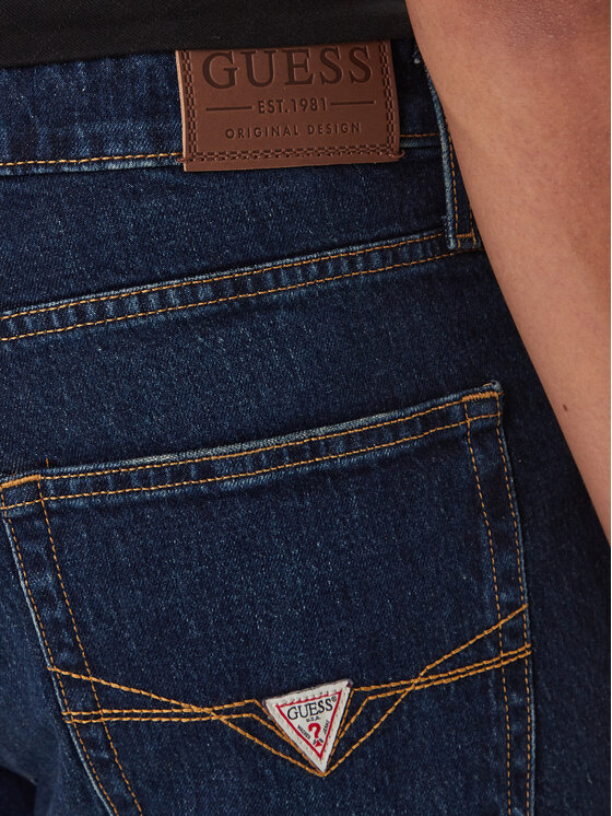 Guess Guess Blugi M6RAR7 D6430 Albastru Regular Fit