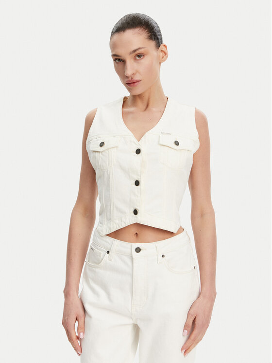 Guess Jeans Guess Jeans Vesta W5GN74 D5M62 Bílá Regular Fit