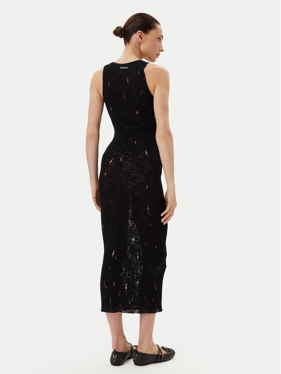 PINKO PINKO Sukienka dzianinowa 105141 A2LP Czarny Slim Fit