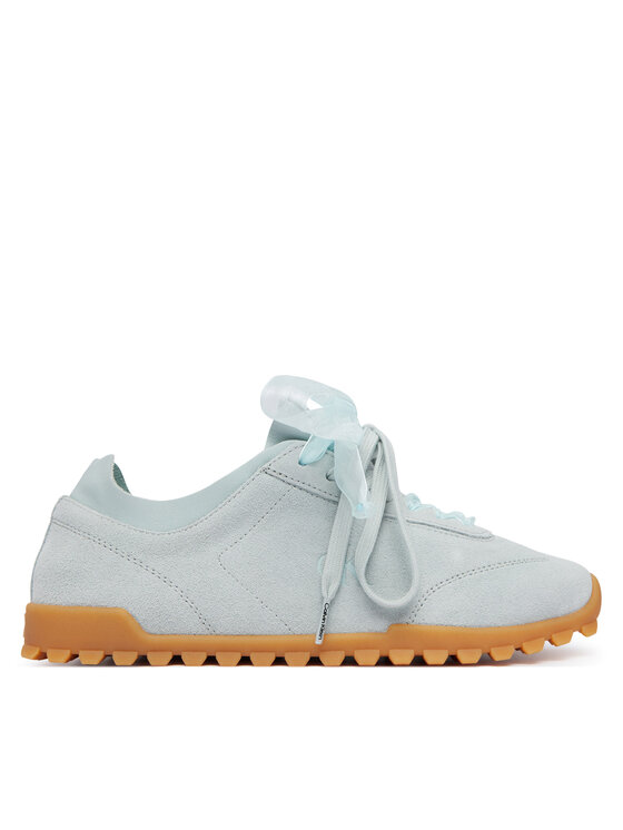 Calvin Klein Sneakersy Low Profile Run Mg Sue Db Laces HW0HW03150 Niebieski jasny