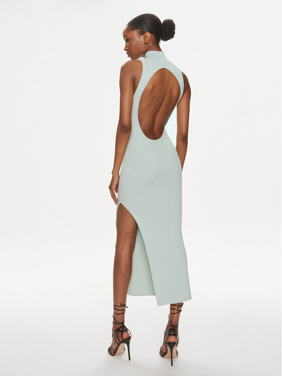 Elisabetta Franchi Elisabetta Franchi Vsakodnevna obleka AM-69S-41E2-V400 Zelena Slim Fit