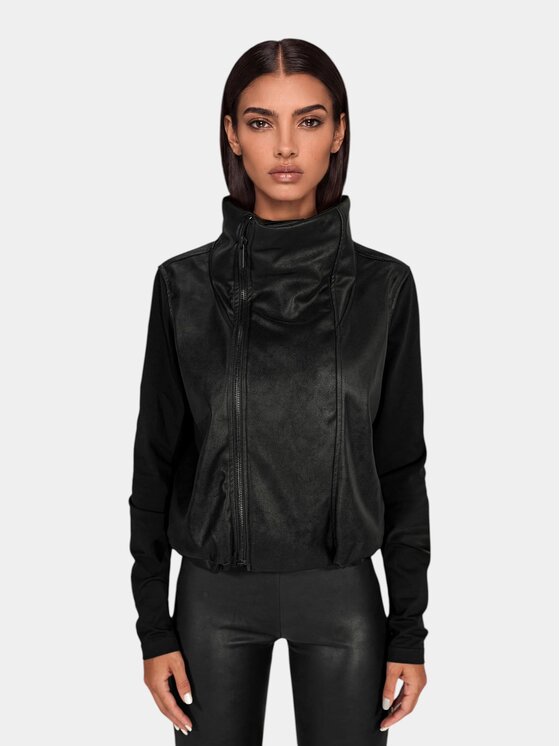 MADE BY SOCIETY MADE BY SOCIETY Kurtka anorak NOIR DRIFT Hoodie - H27804 Czarny Basic Fit