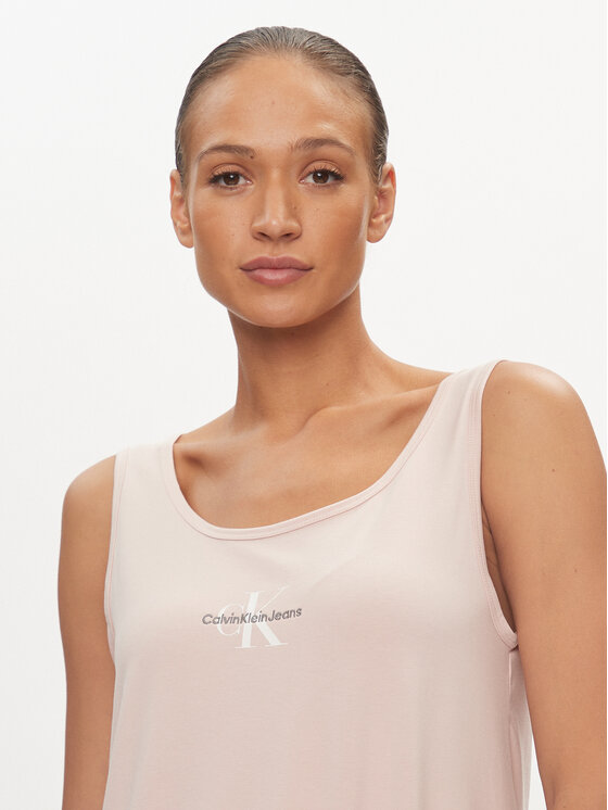 Calvin Klein Jeans Calvin Klein Jeans Poletna obleka Monologo J20J223702 Roza Loose Fit