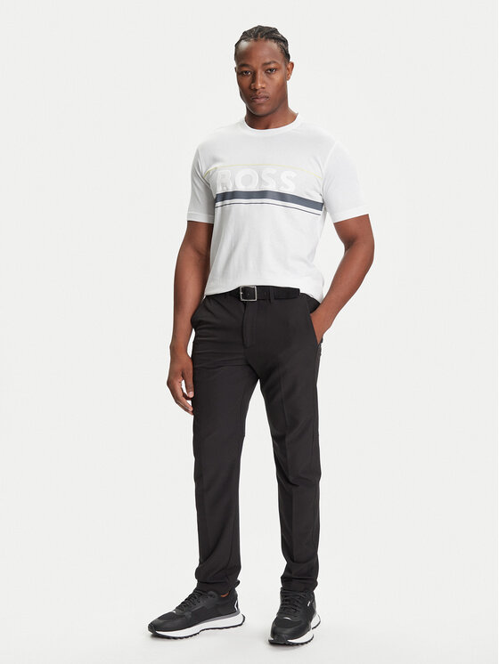 BOSS BOSS Majica Iconic Zone 50550113 Bela Regular Fit