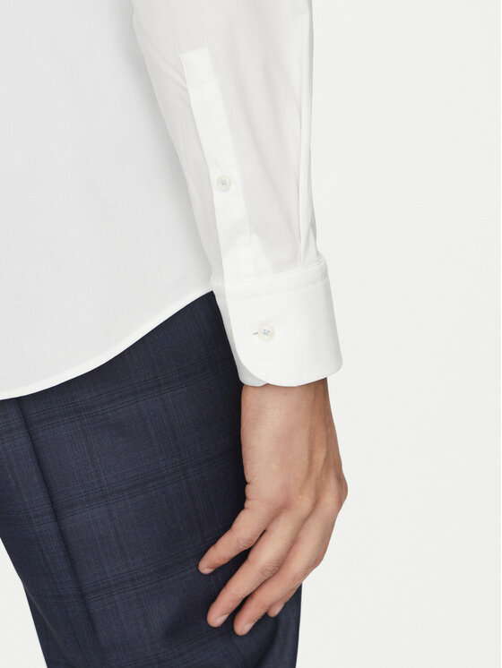 BOSS BOSS Koszula Hank 50532804 Biały Slim Fit