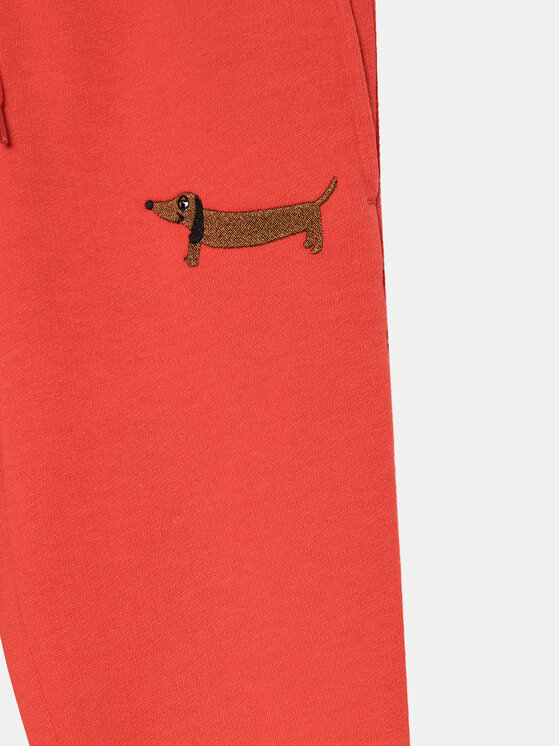 MINI RODINI Mini Rodini Spodnie dresowe Dog 2473012342 Czerwony Regular Fit