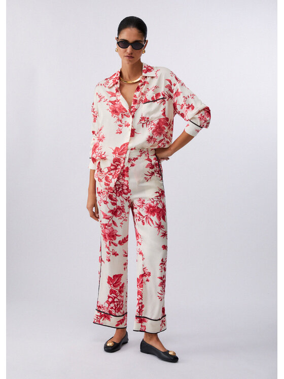Liu Jo Liu Jo Koszula CA6366TS061P9626 Czerwony Loose Fit