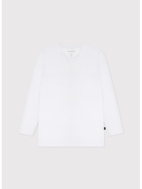 Pako Lorente Pako Lorente Longsleeve P000B-TL-007 Biały Slim Fit
