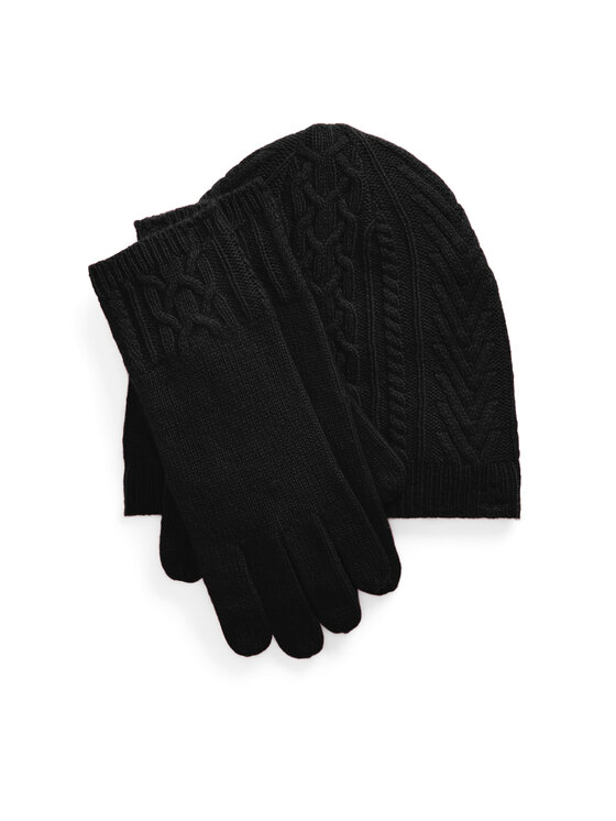 LAUREN RALPH LAUREN LAUREN RALPH LAUREN Sapka, sál és kesztyű szett 454960056002 Fekete