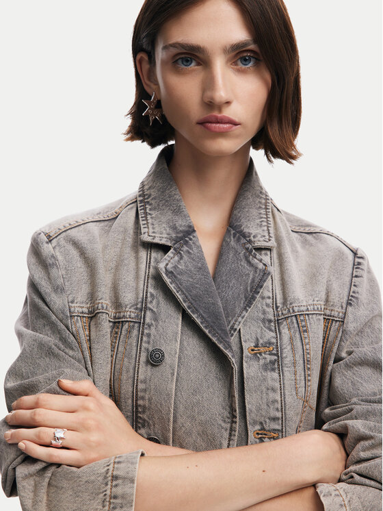 Desigual Desigual Jeanshemd Dublin 24WWED42 Grau Regular Fit