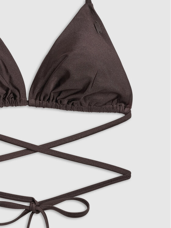 4F 4F Góra od bikini ESSENTIAL Brązowy ciemny