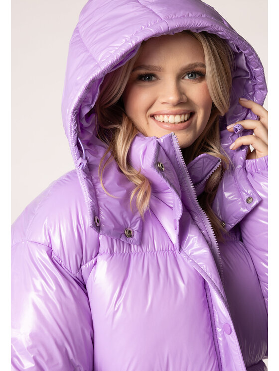 LAURELLA LAURELLA Kabát 9TU002 Fialová Regular Fit