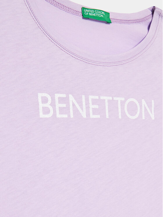 United Colors Of Benetton United Colors Of Benetton T-Shirt 3I1XC10C0 Fioletowy Regular Fit