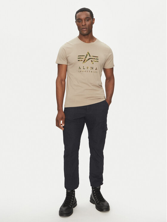 Alpha Industries Alpha Industries Футболка Camo Puff 146506 Бежевий Regular Fit