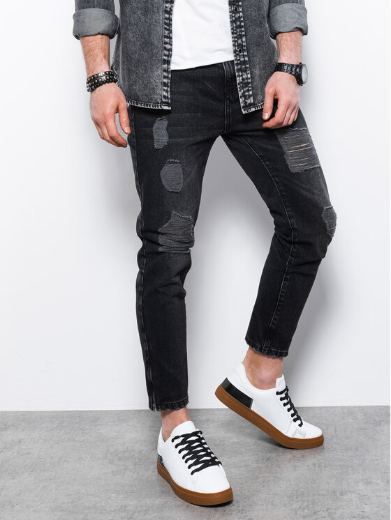 Ombre Ombre Jeansy P1028 Czarny Regular Fit