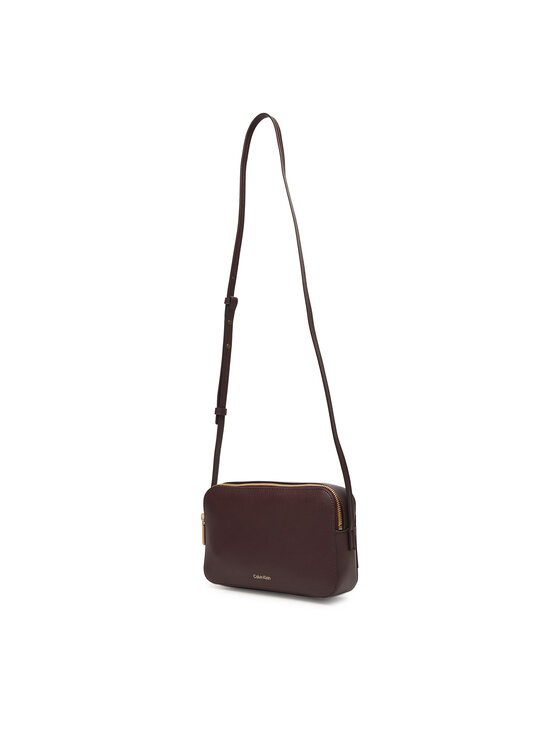 Calvin Klein Calvin Klein Torebka Foil Logo Elongated Camera Bag LV04F3276G Bordowy
