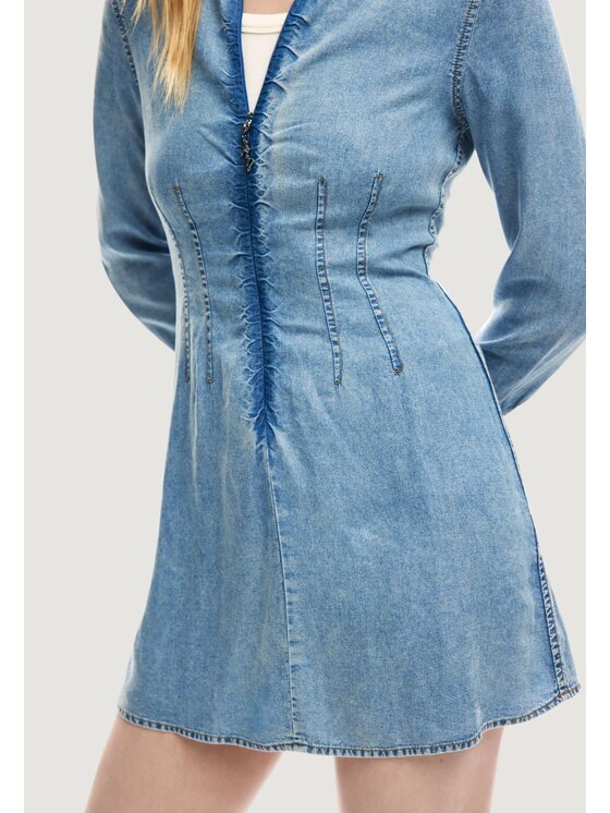 Desigual Desigual Ежедневна рокля VEST_LONAN Син Casual Fit