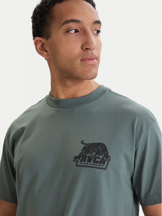 RVCA RVCA Тишърт Penstation EVYZT00280 Зелен Relaxed Fit