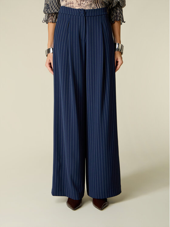 Oltre Oltre Pantaloni di tessuto P08LR009840N0Z4 Blu Baggy Fit