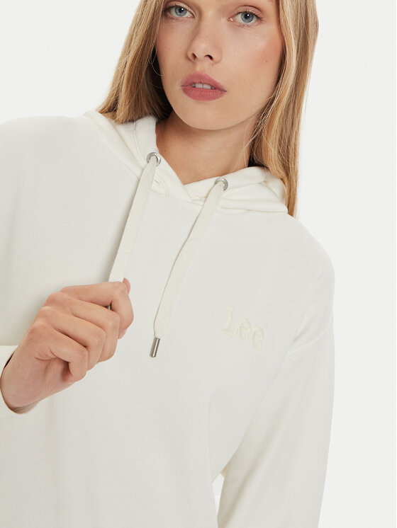 Lee Lee Mikina Essential 112341539 Écru Relaxed Fit