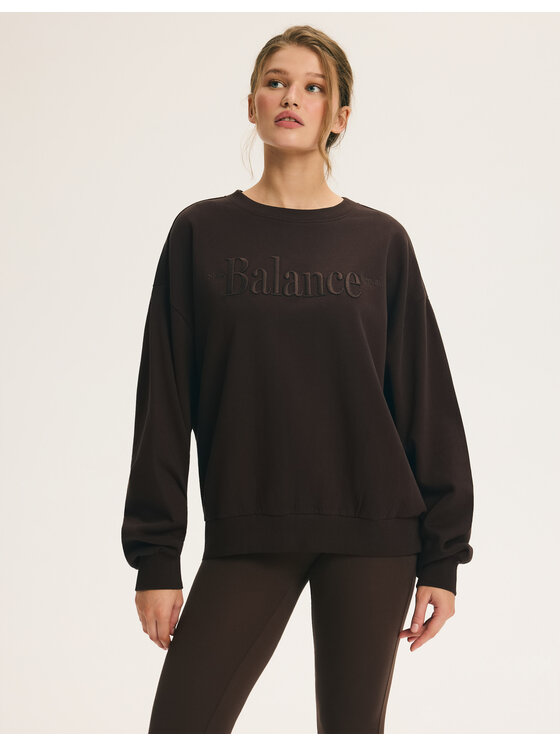Esotiq Esotiq Bluza 46030 Brązowy ciemny Regular Fit