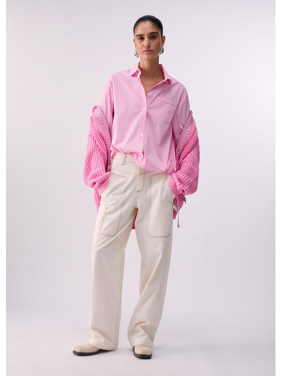 Liu Jo Liu Jo Koszula WA6417T405AP9379 Fioletowy Loose Fit