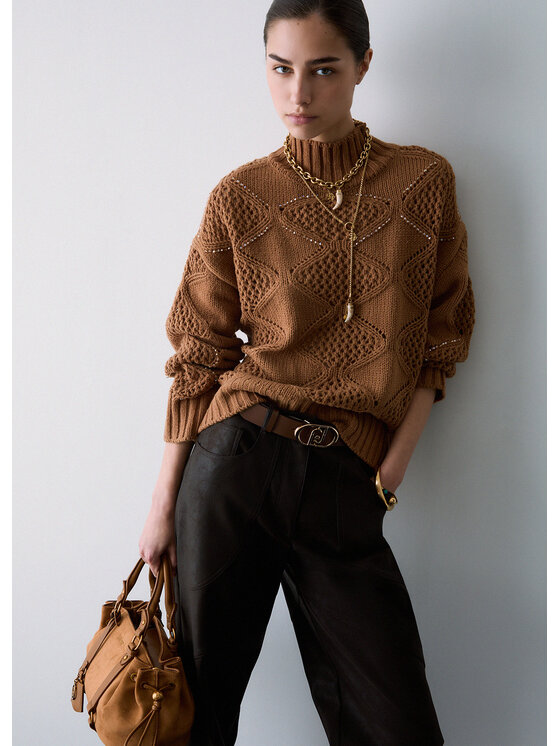 Liu Jo Liu Jo Maglione WF6287MA37R81020 Beige Regular Fit