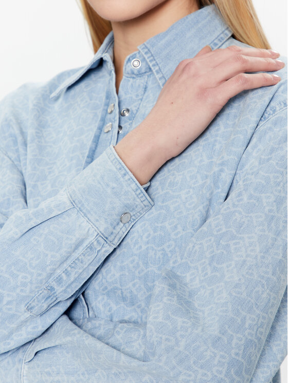 PINKO Pinko дънкова риза 100816 A0FO Син Regular Fit