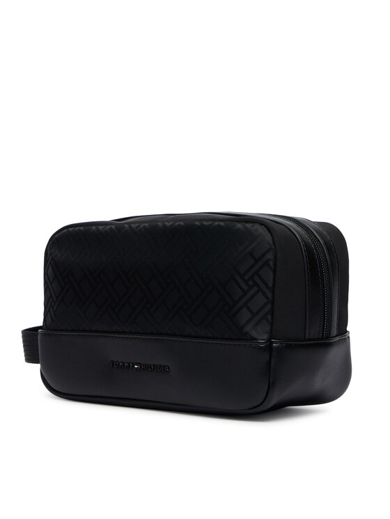 Tommy Hilfiger Tommy Hilfiger Kosmetiktasche Th Nylon Jacquard Washbag AM0AM14508 Schwarz