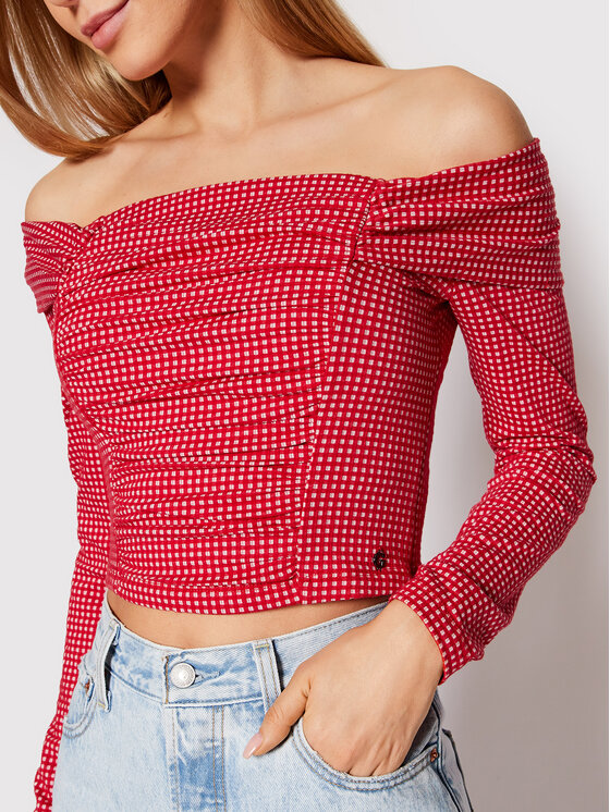 Blusa Zita W2GP31 KB450 Rosso Slim Fit