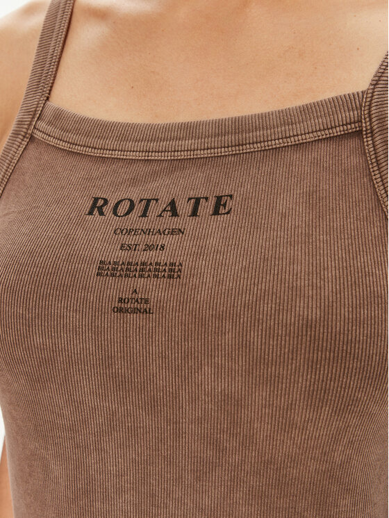 ROTATE ROTATE Sukienka letnia Vigdis 1124431705 Brązowy Slim Fit