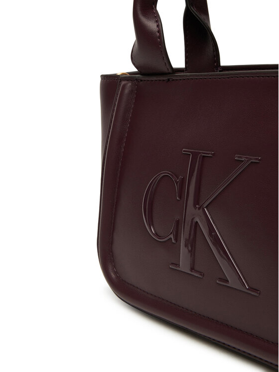 Calvin Klein Calvin Klein Kabelka Bold Ck Small Tote With Strap LV04F3219G Bordová