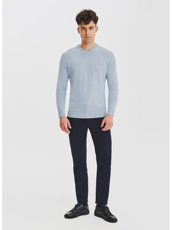 Pako Lorente Pako Lorente Sweter P25WB-2X-027 Błękitny Classic Fit