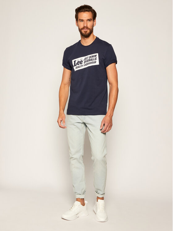 Lee Lee T-Shirt Heritage Tee L63QFQNM 112115174 Σκούρο μπλε Regular Fit