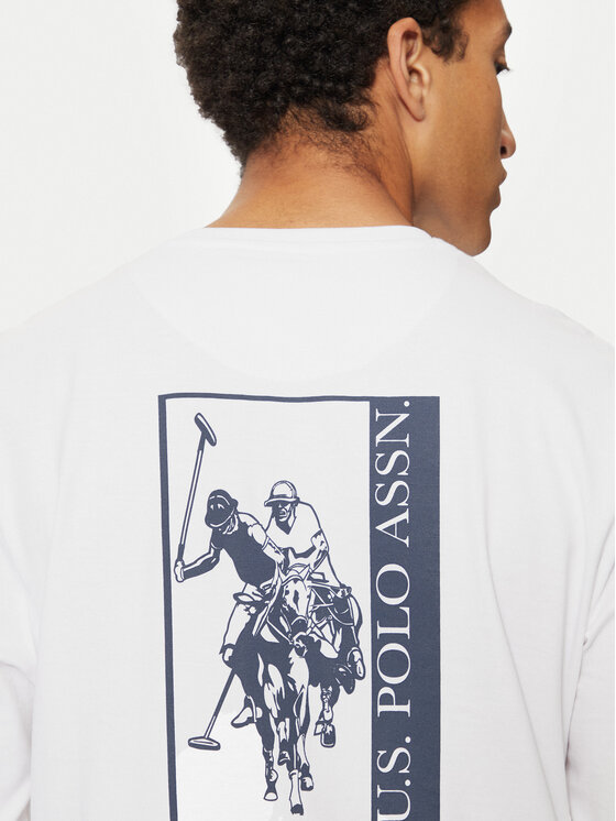 U.S. Polo Assn. U.S. Polo Assn. Majica z dolgimi rokavi MUP2275 Bela Regular Fit