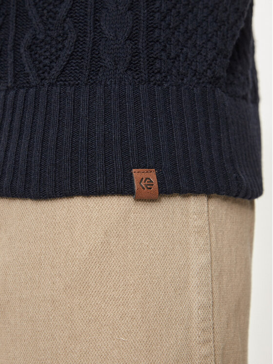 INDICODE INDICODE Pulover Belinski 35-380 Bleumarin Regular Fit