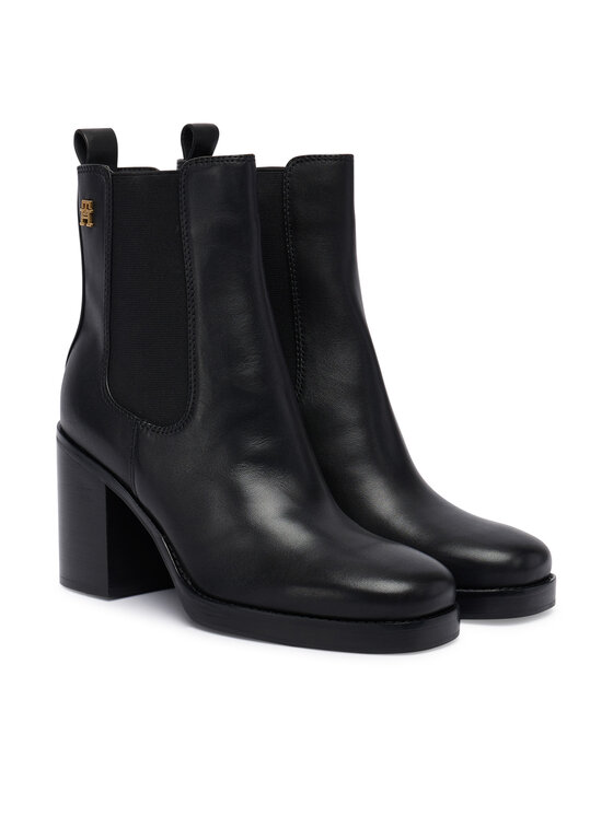Tommy Hilfiger Tommy Hilfiger Botine Square Toe Chelsea High Block Hl FW0FW08844 Negru