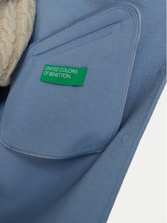 United Colors Of Benetton United Colors Of Benetton Wollmantel 28F7DN06B Blau Regular Fit