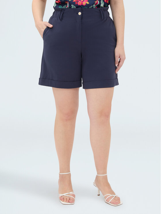 Fiorella Rubino Fiorella Rubino Szorty materiałowe P032L002380N034 Niebieski Regular Fit