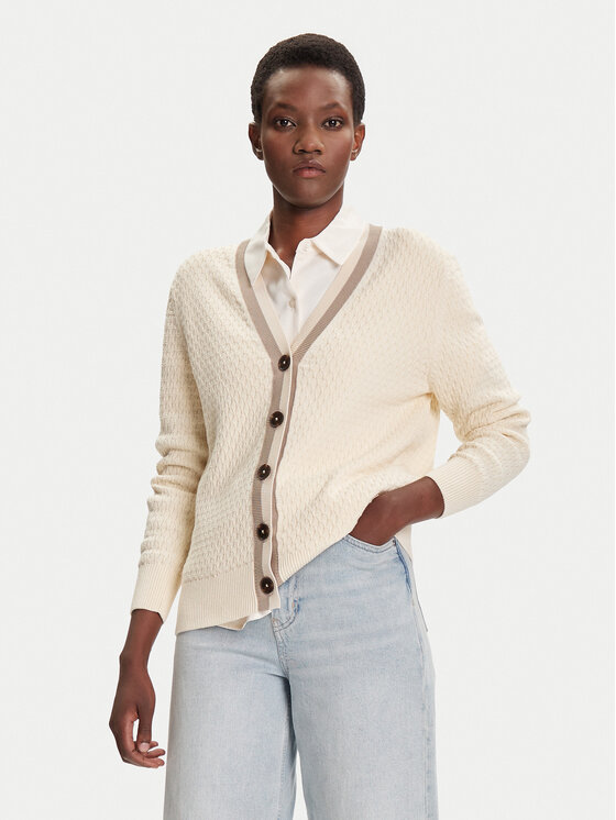 Gant Kardigan 4805343 Écru Regular Fit