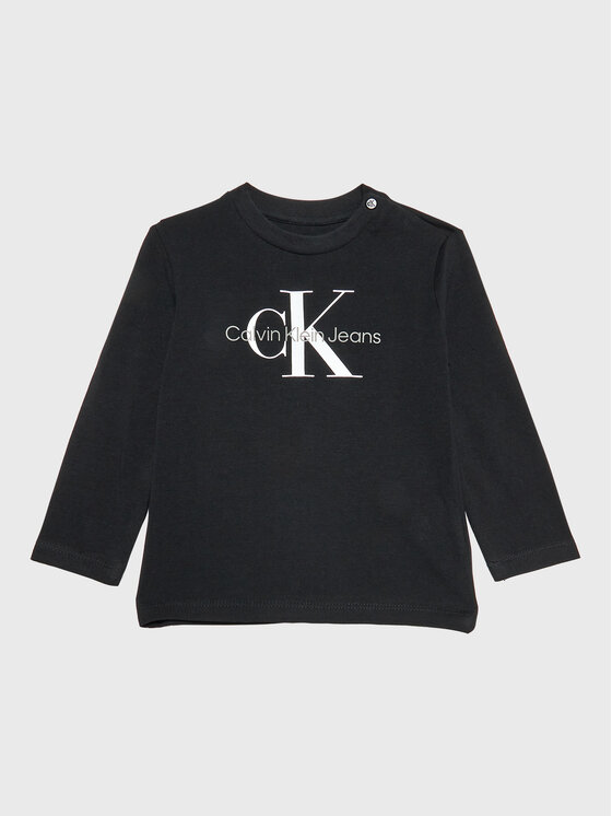 Calvin Klein Jeans Bluzka Monogram IN0IN00005 Czarny Regular Fit
