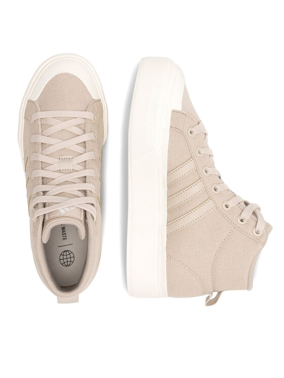 adidas adidas Sneakersy BRAVADA 2.0 MID PLATFORM IE2315 Beżowy