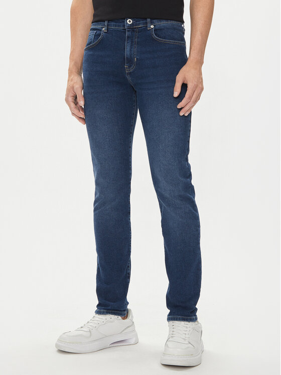 Karl Lagerfeld Jeans Jeans Hlače 245D1102 Mornarsko Modra Skinny Fit